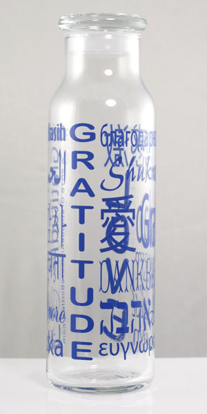 22 oz Glass Bottle - Blue - Click Image to Close